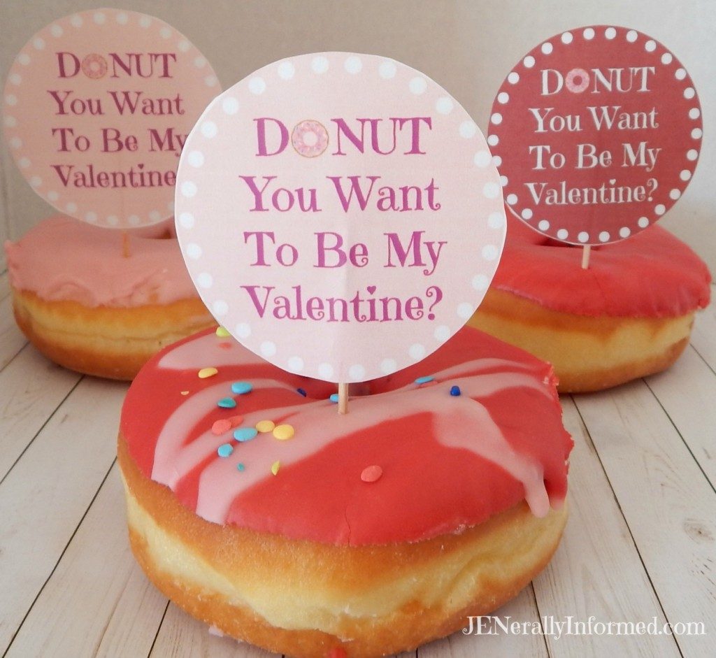 Donut Valentine's Day Printable Tags For Everyone!