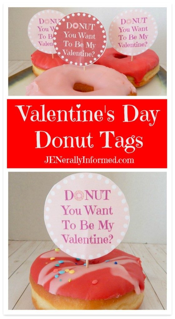 Donut Valentine's Day Printable Tags For Everyone!