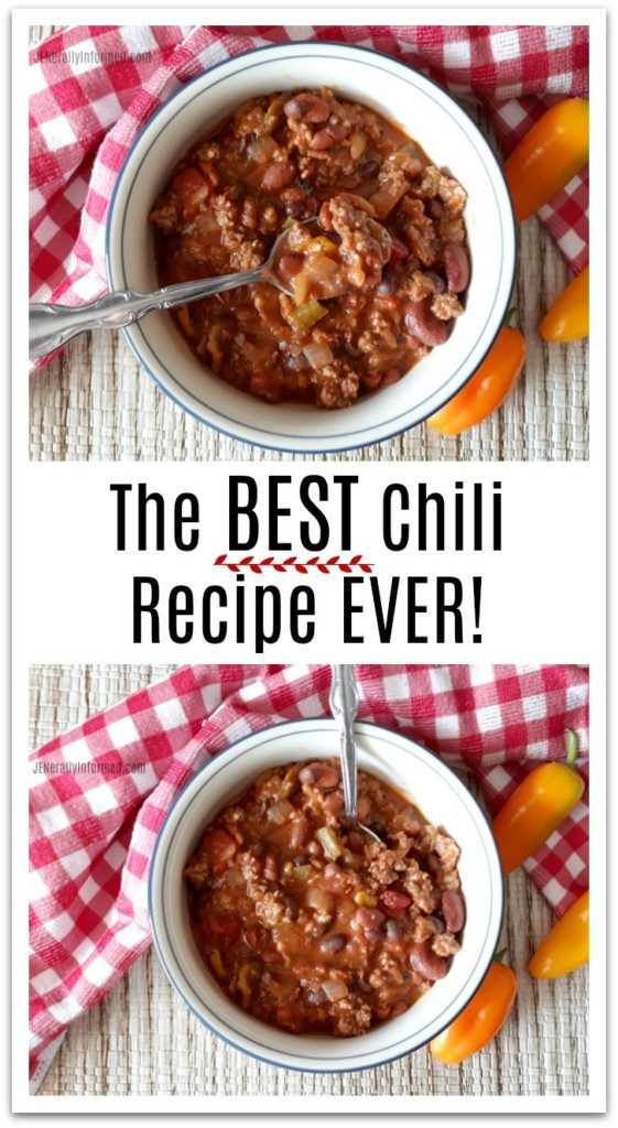 Check out the recipe for the best chili ever known to man!