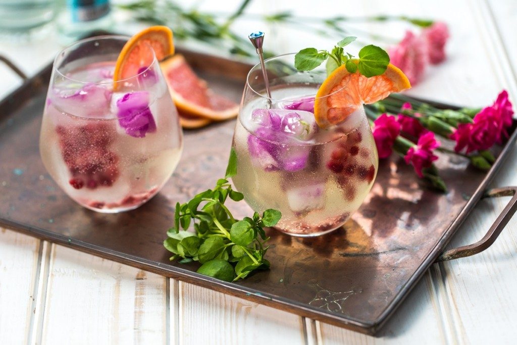 Gin, Watercress And Pink Grapefruit Cocktail from Claire Justine.