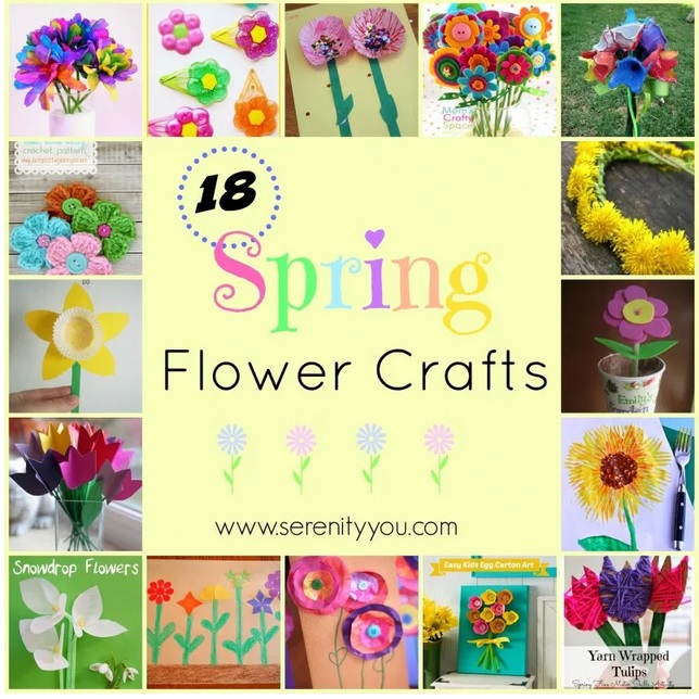 18 Spring Flower Crafts from Serenity You.