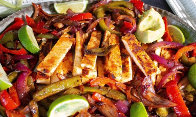 Halloumi Fajitas from the Bearded Hiker.