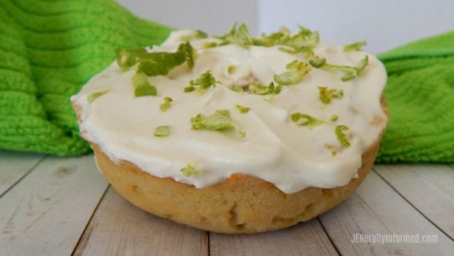 KETO Key Lime Donuts with Young Living Lime Essential Oil.