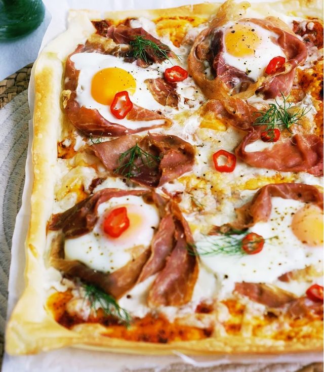 Egg, Prosciutto, And Mozzarella Tart from Cooking with Ewa.