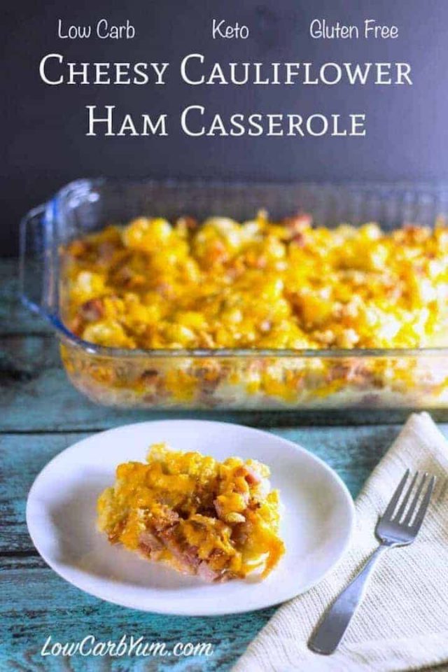 Cheesy Low Carb Cauliflower Casserole with Ham from Low Carb Yum.
