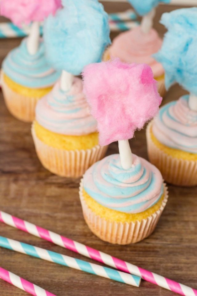 Cotton Candy Cupcakes Kid-Friendly Themed Recipe Tutorial from Confessions of a Disneyaholic Mom.