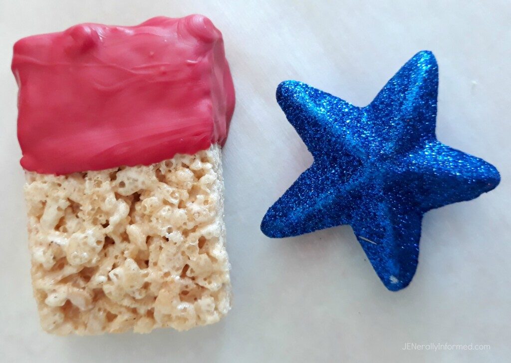 Celebrate #MemorialDay with these super easy to make Red, White and BOOM Rice Krispie Treats!" #cooking #desserts