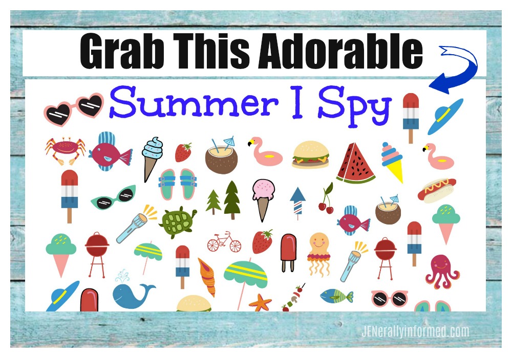 Summer I SPY Printable - Jenerally Informed
