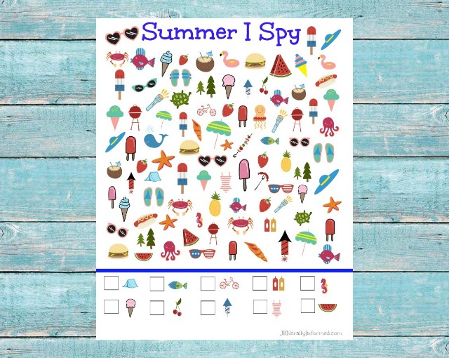 Grab a copy of this adorable #summer #ispy printable today!