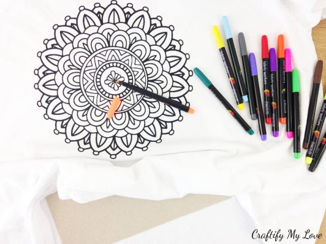 Mandala Colouring T-Shirt – Summer Fun Activity for Kids & Grown-Ups From Craftify My Love.