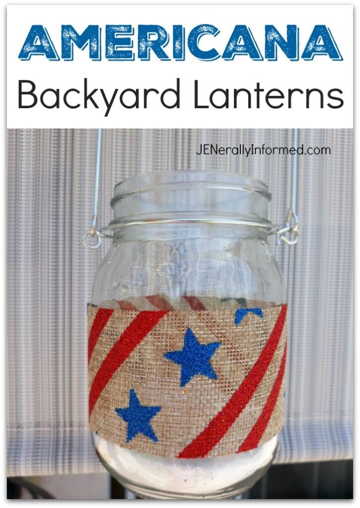 Take advantage of summer evenings and make these DIY #Americana outdoor hanging lanterns! #easycrafting #interiordesign