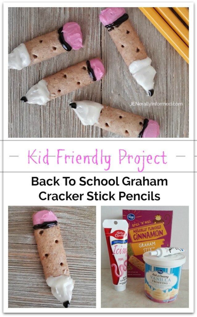 Kids can cook! Make your own #backtoschool Graham Cracker Stick Pencils.