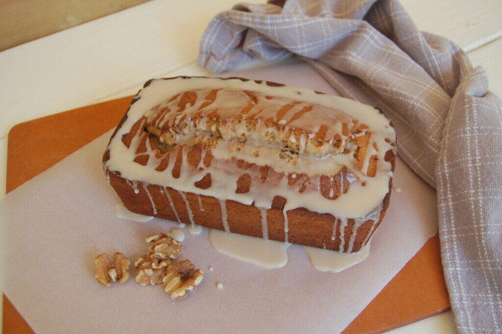 Maple Walnut Loaf With Maple Glaze from Little Frugal Homestead.
