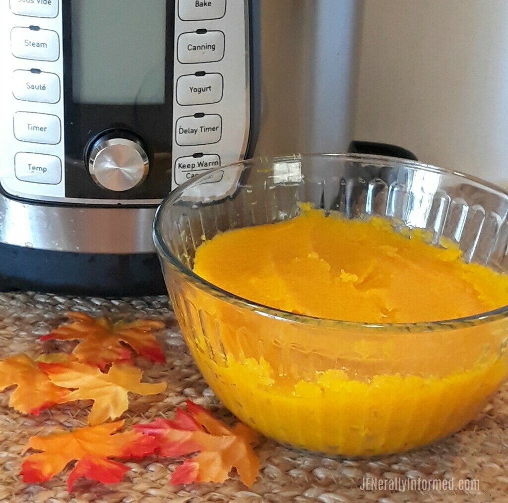 Simply The Easiest Instant Pot Pumpkin Pie Puree. Here's how to cook a pie pumpkin in your instant pot in only 20 minutes from start to finish! 