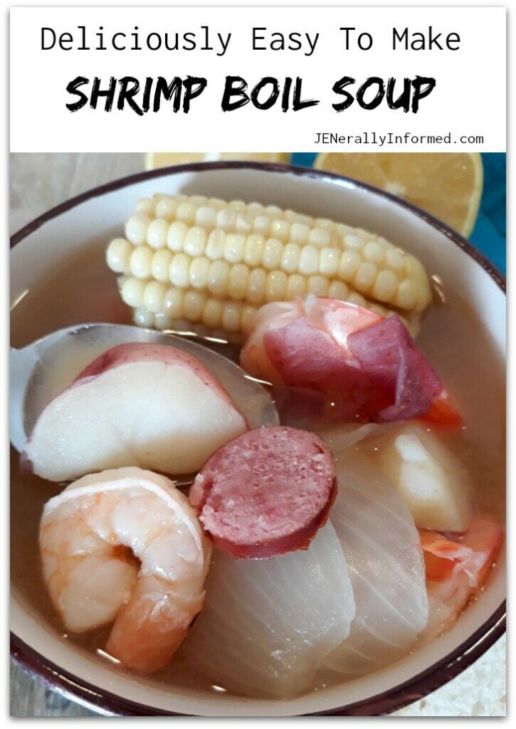 Get ready for cold weather with this delicious and easy to make shrimp boil soup! #cooking #soup #easyrecipes