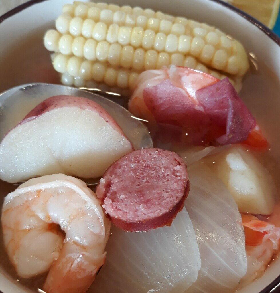 Get ready for cold weather with this delicious and easy to make shrimp boil soup! #cooking #soup #easyrecipes