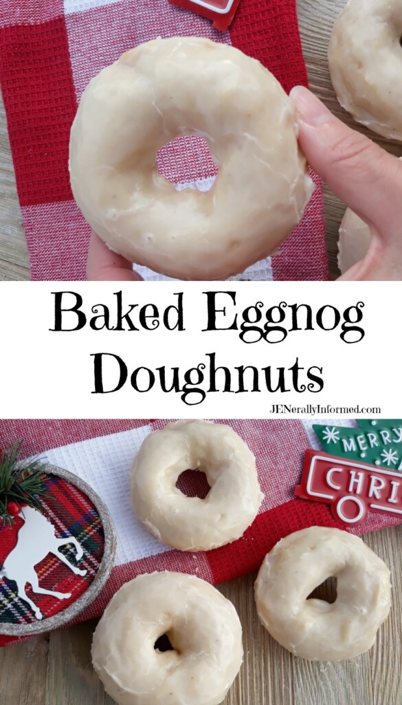 Easy to make eggnog doughnuts with a deliciously dreamy and creamy eggnog frosting!