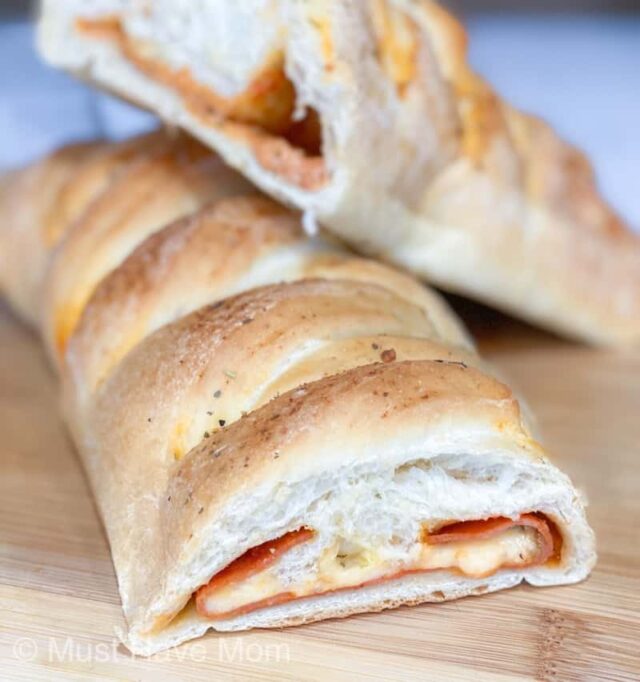 Pepperoni Pizza Braid Freezer Meal Recipe from Must Have Mom.