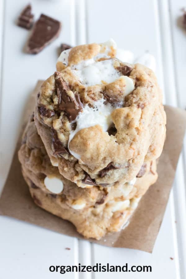 S'Mores Cookies From Organized Island.