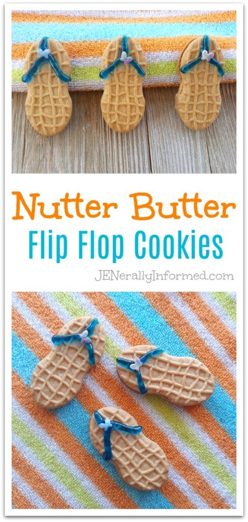 Here's how to make the easiest Nutter Butter Flip Flop Cookies ever! #desserts #summer