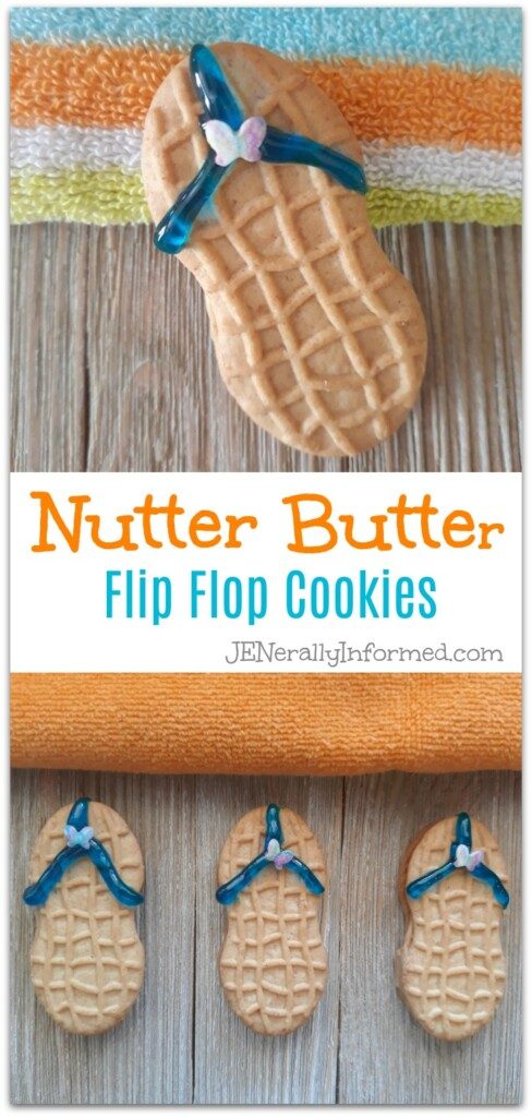 Here's how to make the easiest Nutter Butter Flip Flop Cookies ever! #desserts #summer
