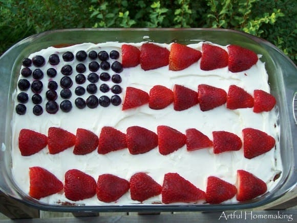 4th of July Flag Cake from Artful Living.