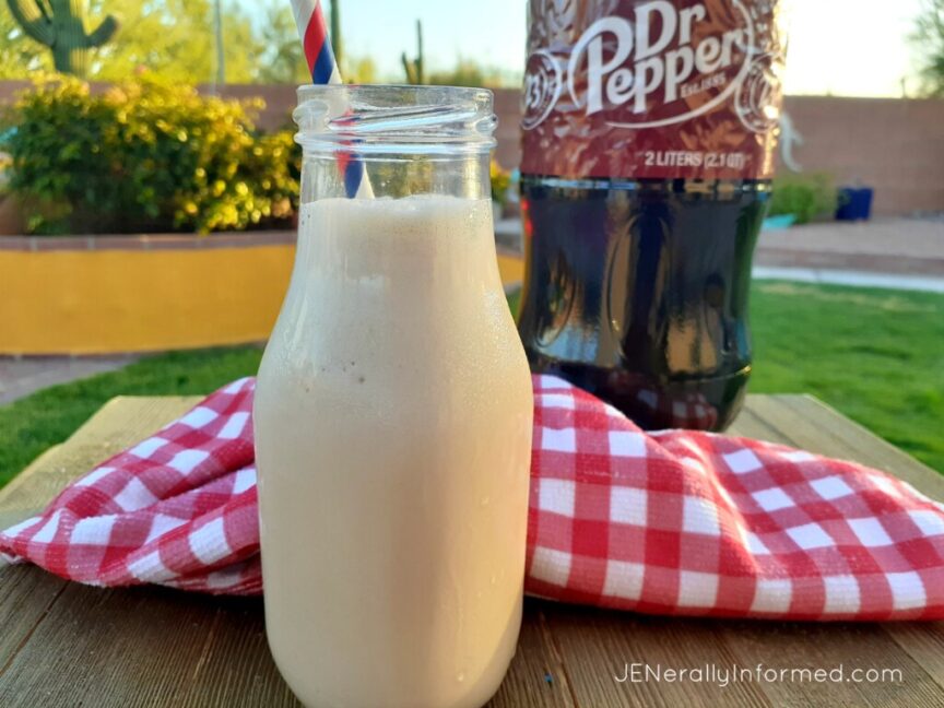 Cool, creamy, and delicious with only 2 ingredients! Try making this delicious Dr Pepper copycat shake recipe and make it the best summer ever!