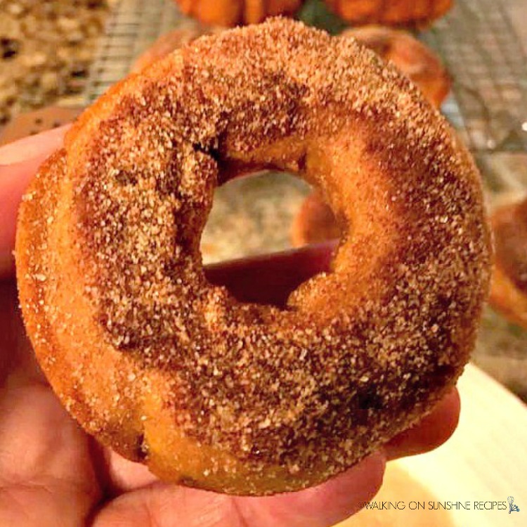 Pumpkin Spice Cake Mix Donuts from Walking On Sunshine.
