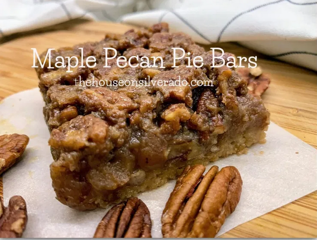 Maple Pecan Pie Bars from The House On Silverado.