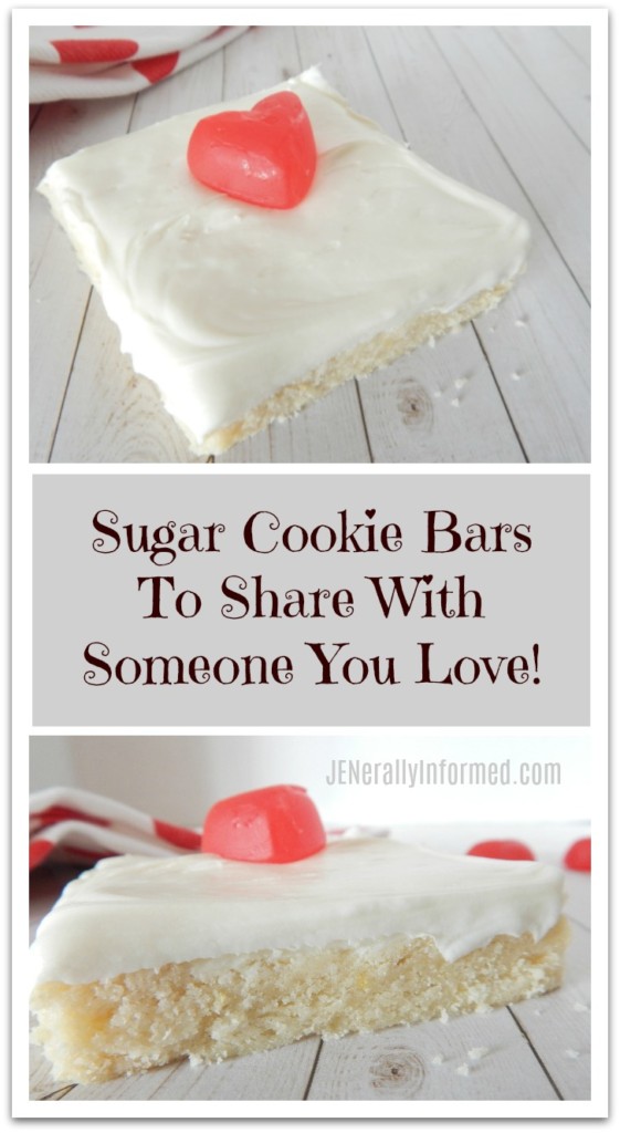 Share these delicious sugar cookie bars with someone you love!