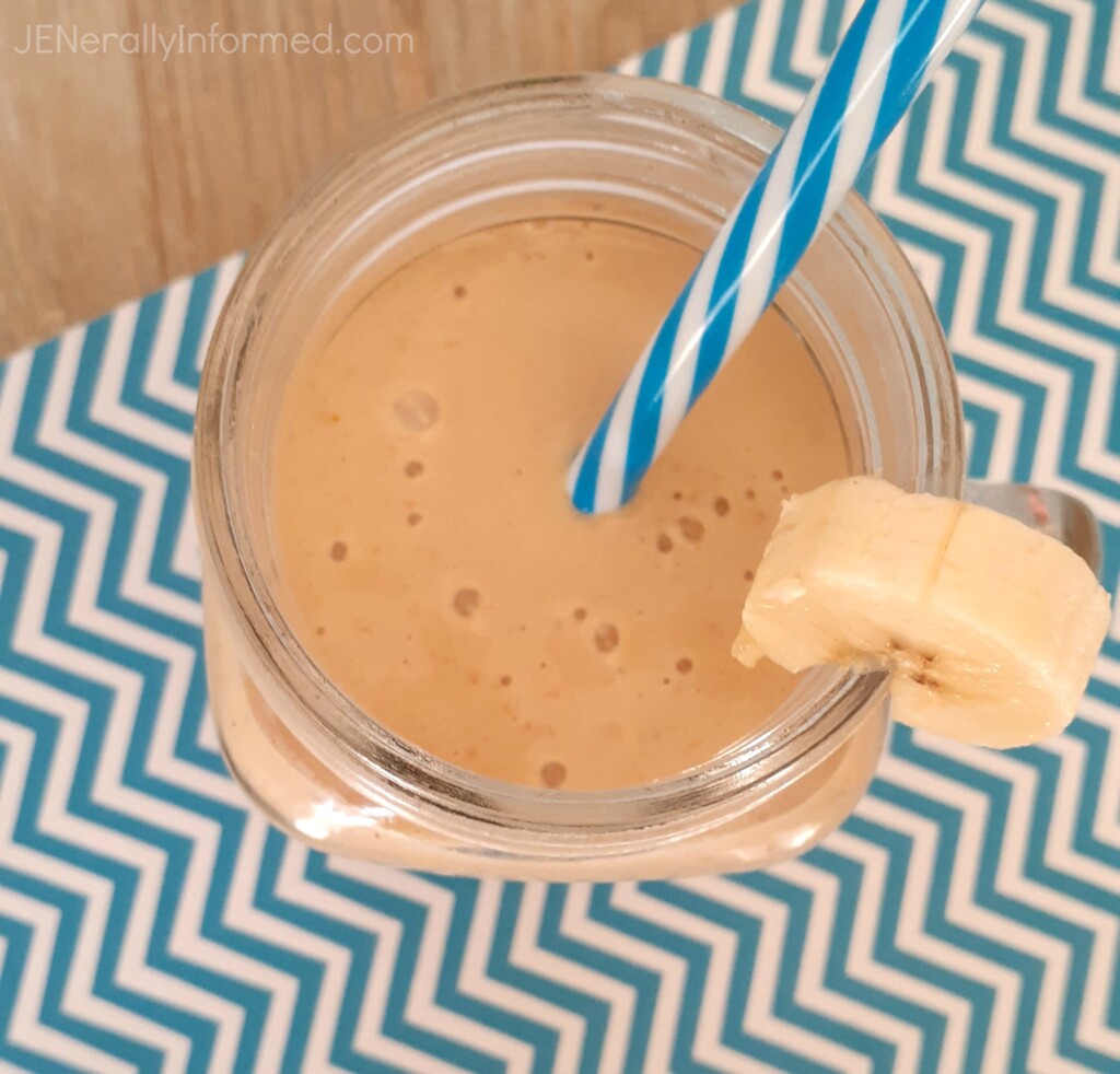 Here's how to rock your morning with an easy to make delicious peanut butter and banana smoothie!