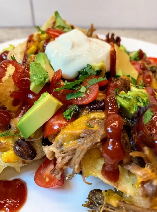 Leftover Pulled Pork Nachos from The House on Silverado.