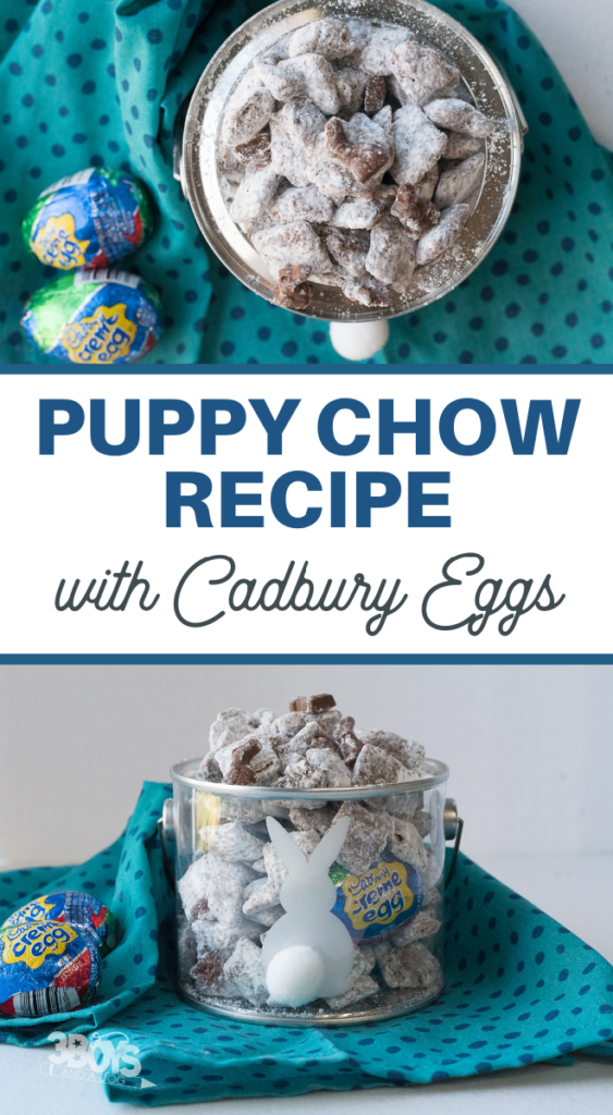 Fast and Simple Cadbury Creme Egg Puppy Chow from 3 Boys and a Dog.