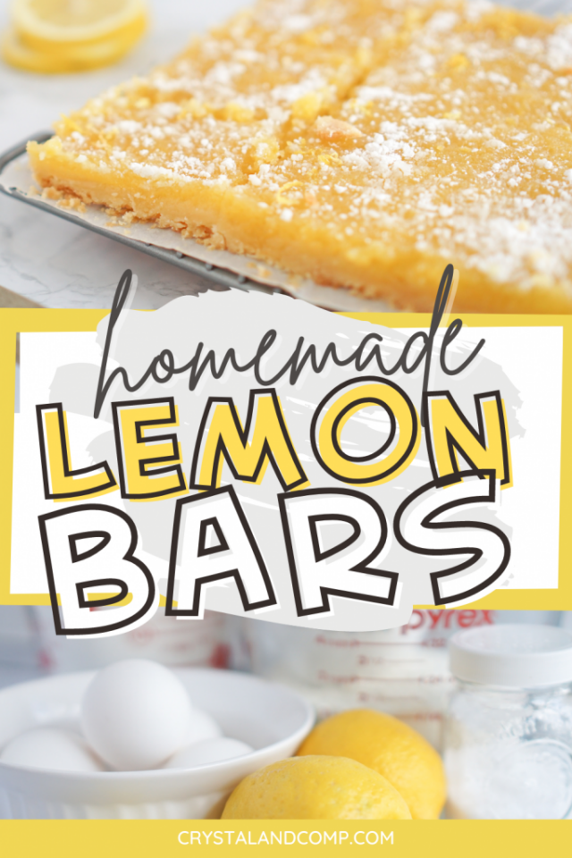 Easy Lemon Bar Recipe from Crystal & Co.
