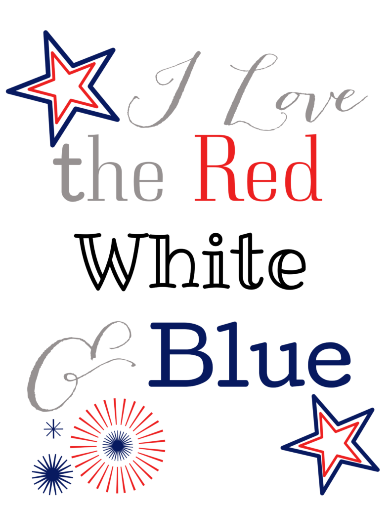 It's time to celebrate! Grab this FREE and adorable #4thofjuly printable! #redwhiteandblue #printables