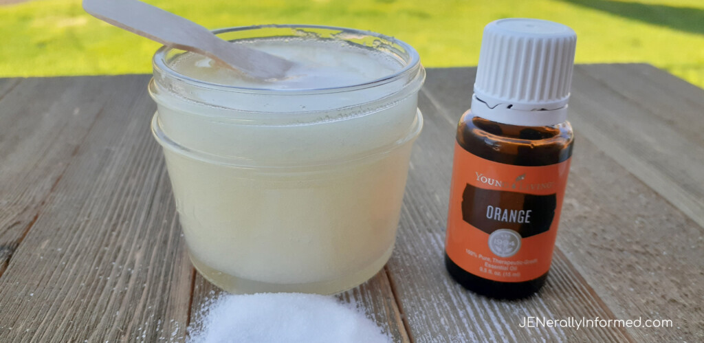 Is the summer making your skin feel dried out and scaly? Learn how to DIY your own Orange #essentialoil sugar scrub to nourish and hydrate!