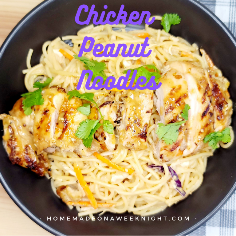 Chicken Peanut Noodles from Homemade on a Weeknight.