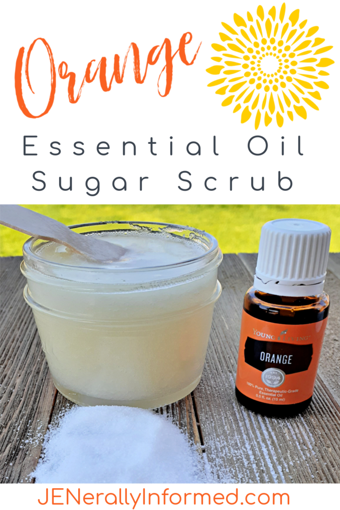 Is the summer making your skin feel dried out and scaly? Learn how to DIY your own Orange #essentialoil sugar scrub to nourish and hydrate!