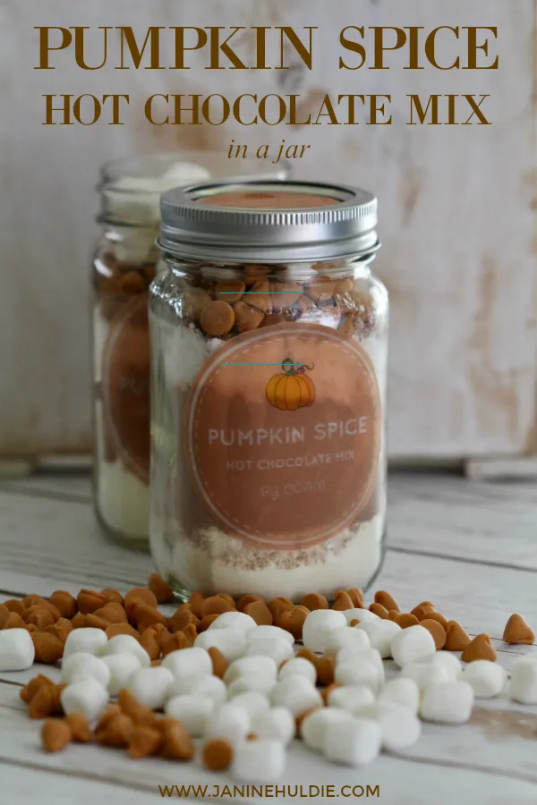 Pumpkin Spice Hot Chocolate Mix in a Jar from This Mom's Confessions.