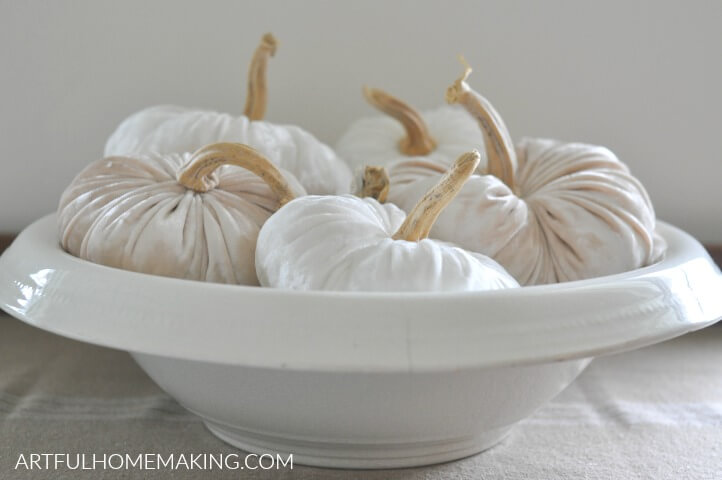 How to Make Velvet Pumpkins Simple DIY Tutorial from Artful Homemaking.