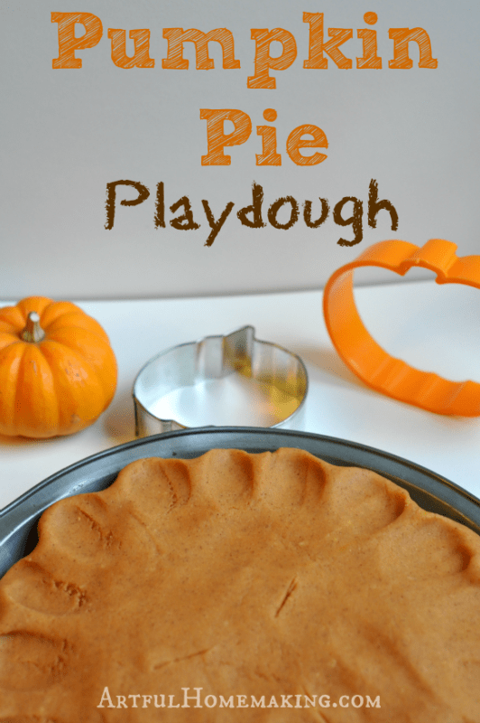 Pumpkin Pie Playdough Recipe from Artful Homemaking.