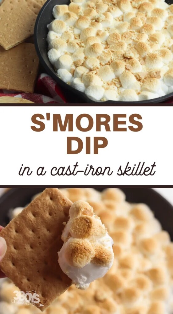 Warm Skillet Smores Dip Recipe from 3 boys and a Dog.