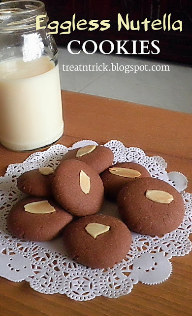 EGGLESS NUTELLA COOKIES from Treat & Trick.