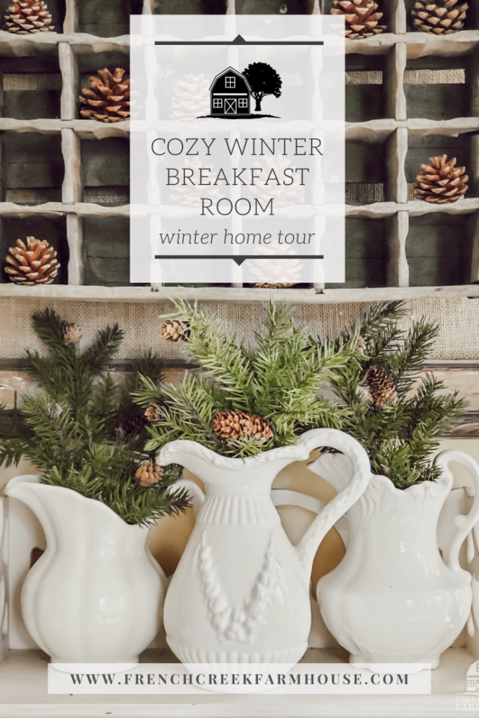 Cozy Winter Breakfast Room from French Creek Farmhouse.