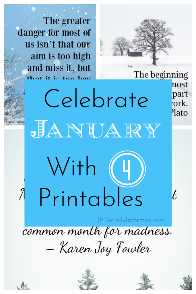 Not quite feeling the new year and new month yet? Celebrate January with these fun, inspiring, and free #printables! #January