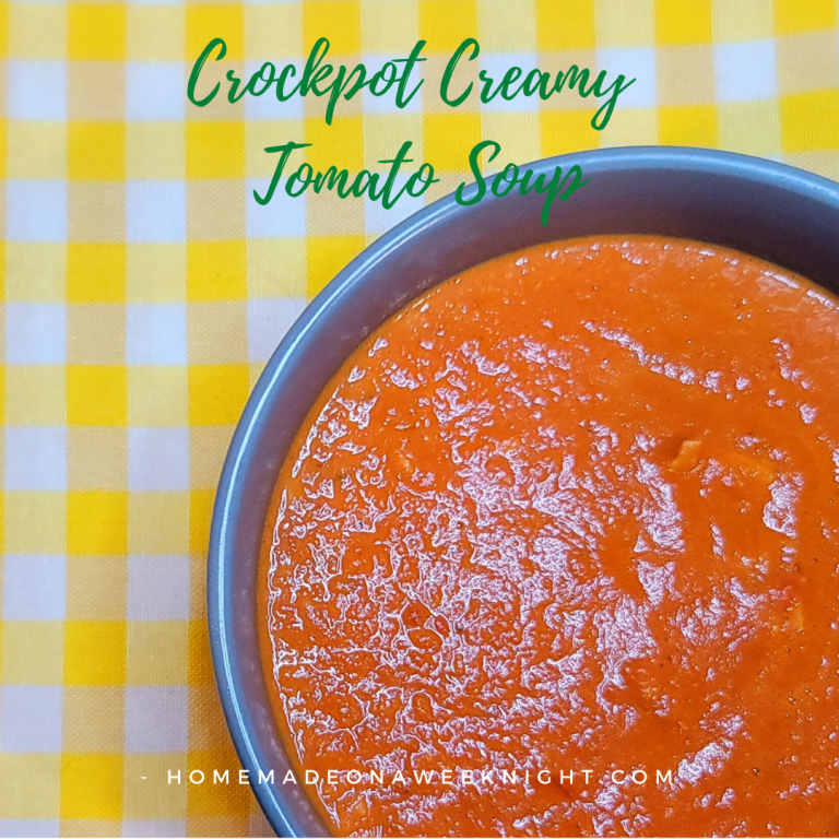 Crockpot Creamy Tomato Soup from Homemade on a Weeknight.