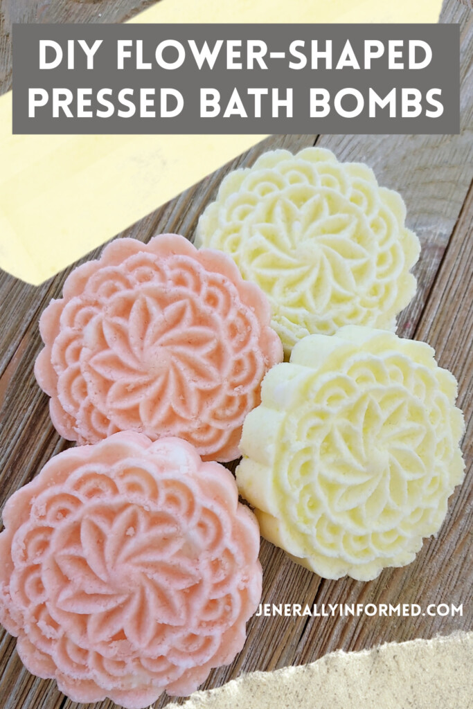 Want to learn how to make your own bath bombs, but think it might be too hard? Try this super easy recipe for DIY Flower-Shaped Pressed Bath Bombs!