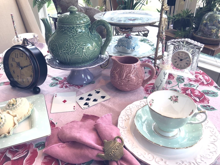 Host a Charming Alice in Wonderland Tea Party from the Story Tellers Cottage.