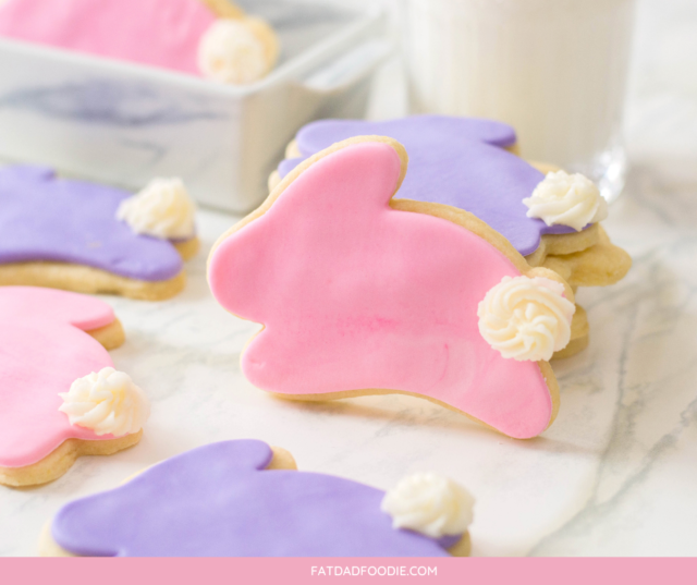 Fondant Bunny Sugar Cookies from Fat Dad Foodie.