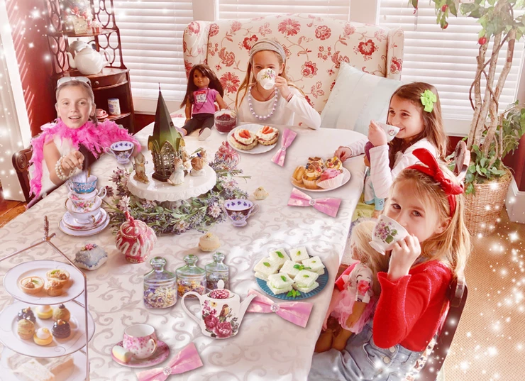 Host a Fancy Nancy Tea Party from the Storytellers Cottage.